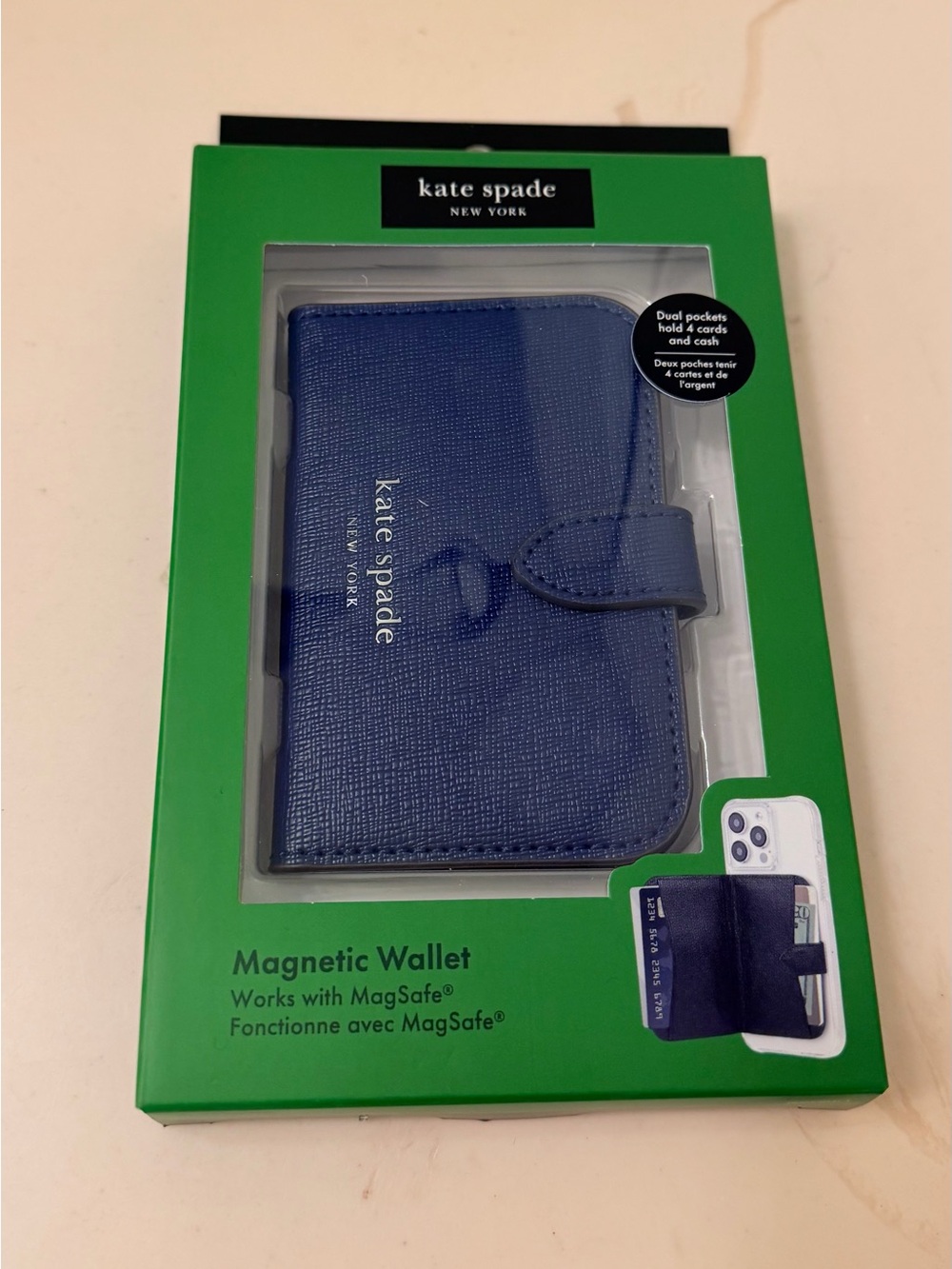 kate spade blue magnetic wallet phone case with card slots